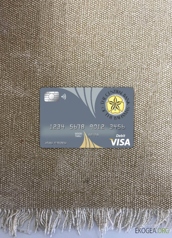 Bahamas La carte visa de la banque centrale avant photolook